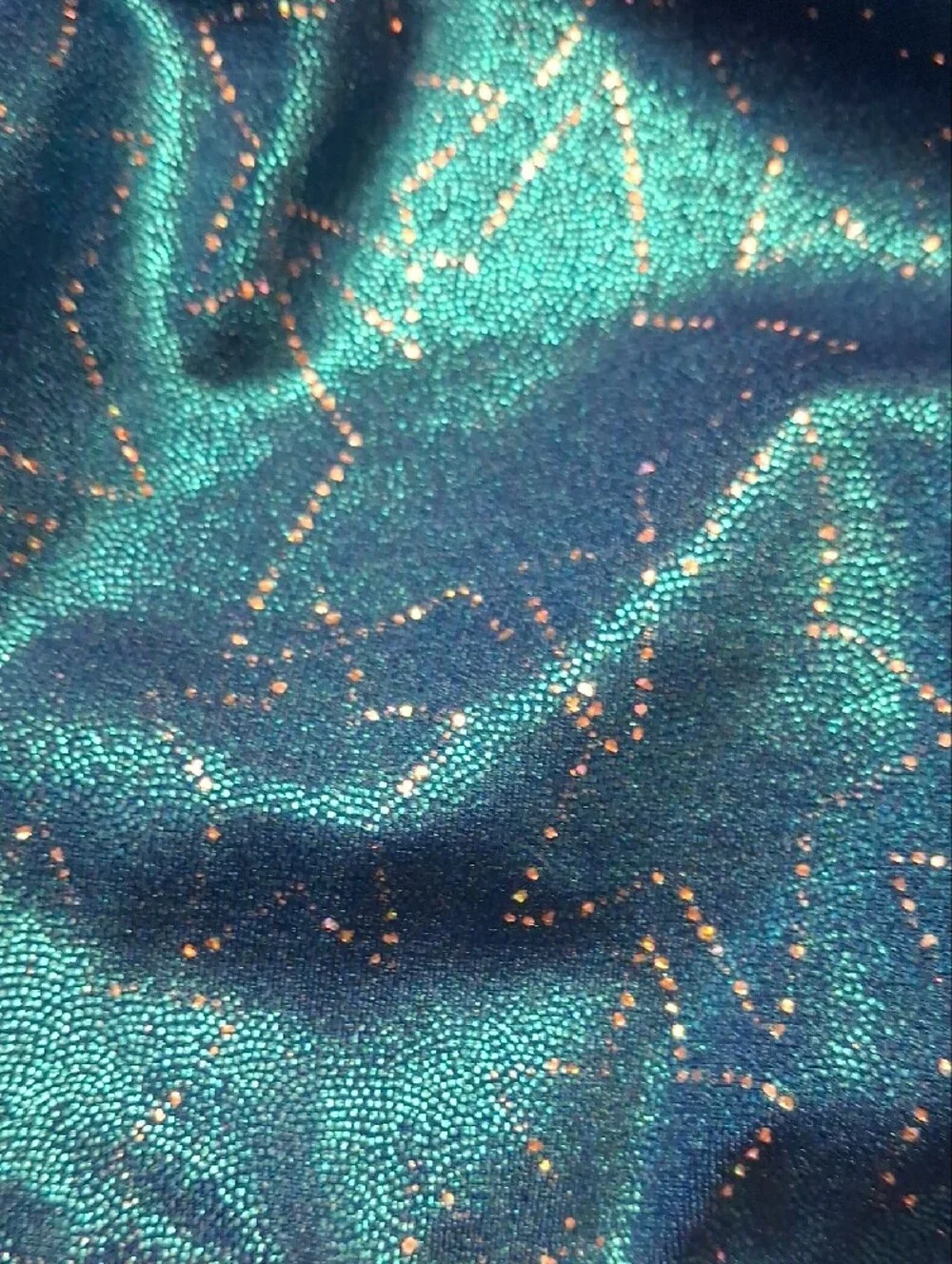 GK Shiny Teal-Blue Long Sleeve Gymnastics Leotard Size Child Medium (L)